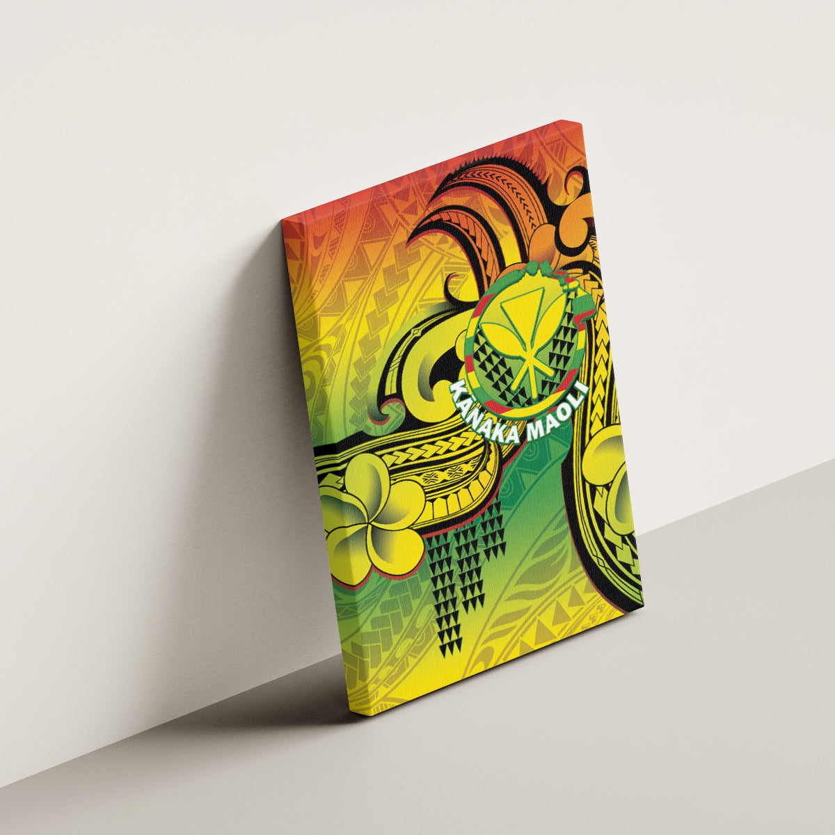 Hawaii Flag Day Canvas Wall Art Kanaka Maoli With Kakau Polynesian Pattern
