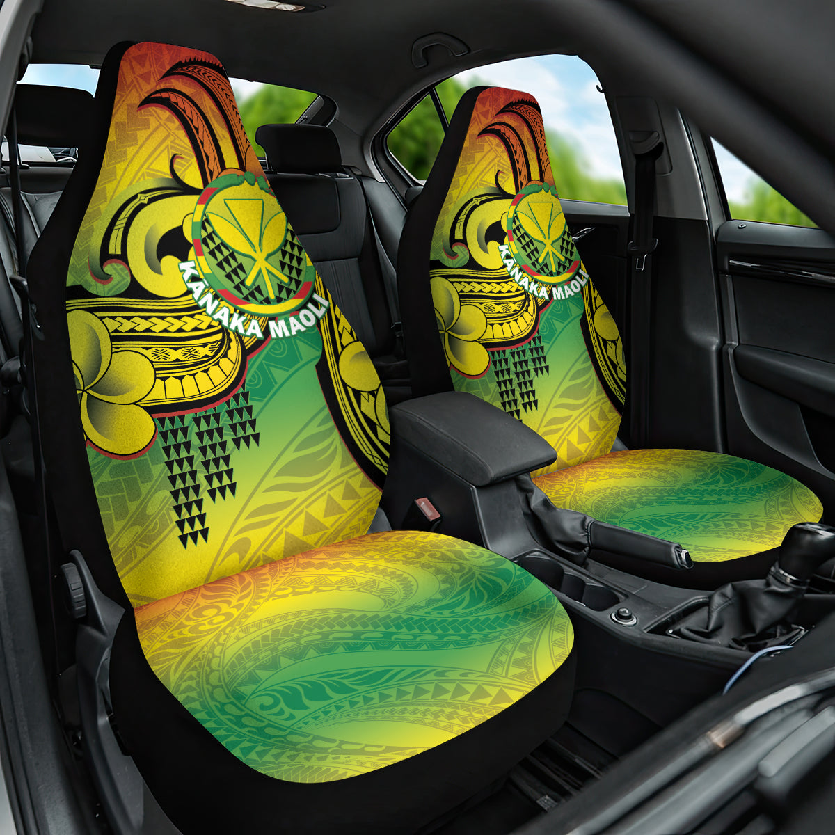 Hawaii Flag Day Car Seat Cover Kanaka Maoli With Kakau Polynesian Pattern