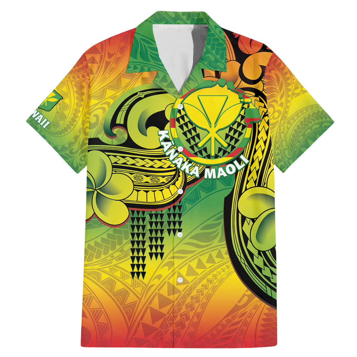 Hawaii Flag Day Family Matching Mermaid Dress and Hawaiian Shirt Kanaka Maoli With Kakau Polynesian Pattern LT14