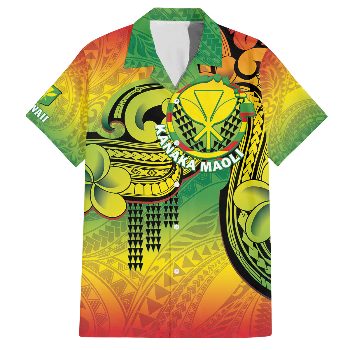 Hawaii Flag Day Family Matching Off Shoulder Maxi Dress and Hawaiian Shirt Kanaka Maoli With Kakau Polynesian Pattern LT14