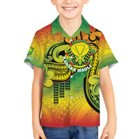 Hawaii Flag Day Family Matching Summer Maxi Dress and Hawaiian Shirt Kanaka Maoli With Kakau Polynesian Pattern LT14