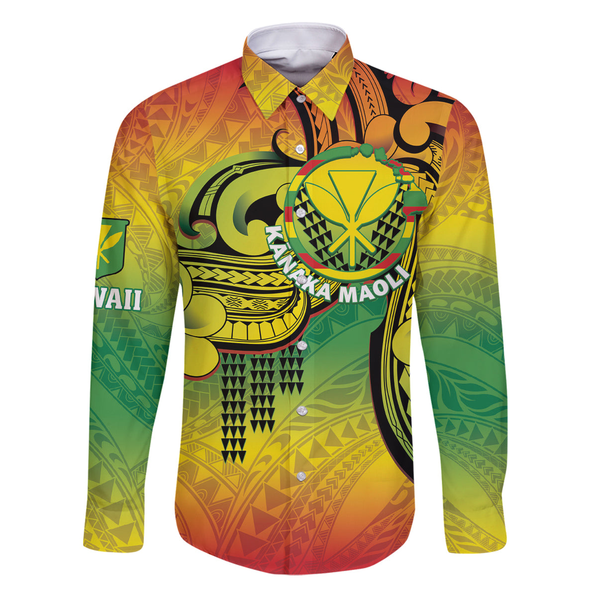 Hawaii Flag Day Family Matching Tank Maxi Dress and Hawaiian Shirt Kanaka Maoli With Kakau Polynesian Pattern LT14