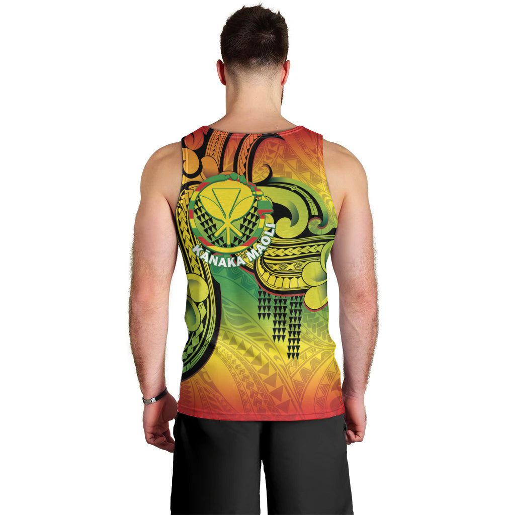 Hawaii Flag Day Men Tank Top Kanaka Maoli With Kakau Polynesian Pattern LT14