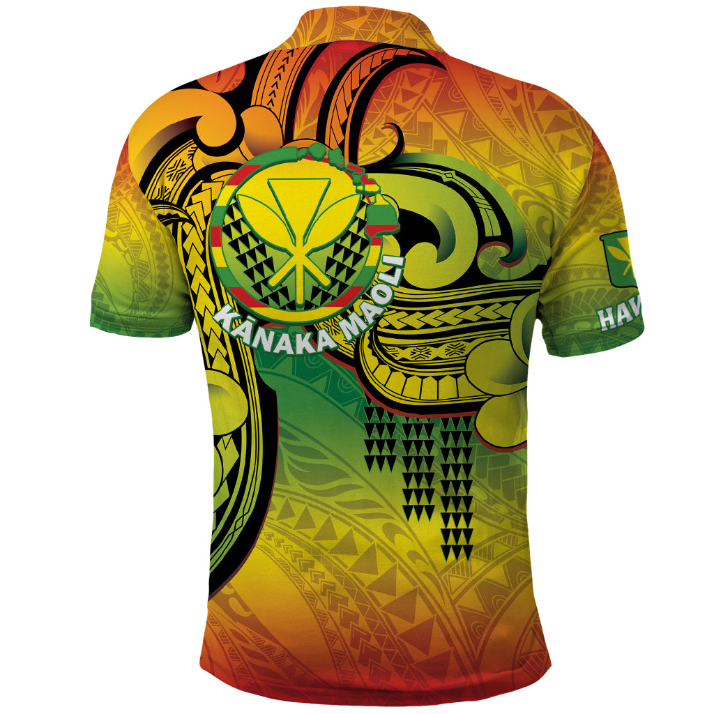 Hawaii Flag Day Polo Shirt Kanaka Maoli With Kakau Polynesian Pattern LT14