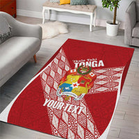 Tonga Rugby Custom Area Rug Go ʻIkale Tahi Go Tongan Tapa Cloth