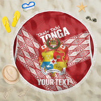 Tonga Rugby Custom Beach Blanket Go ʻIkale Tahi Go Tongan Tapa Cloth