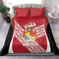 Tonga Rugby Custom Bedding Set Go ʻIkale Tahi Go Tongan Tapa Cloth