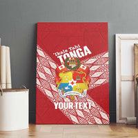 Tonga Rugby Custom Canvas Wall Art Go ʻIkale Tahi Go Tongan Tapa Cloth