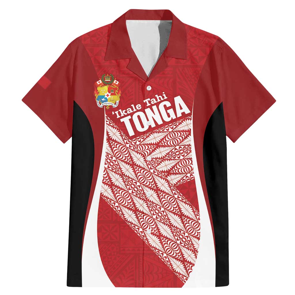 Tonga Rugby Custom Family Matching Mermaid Dress and Hawaiian Shirt Go ʻIkale Tahi Go Tongan Tapa Cloth