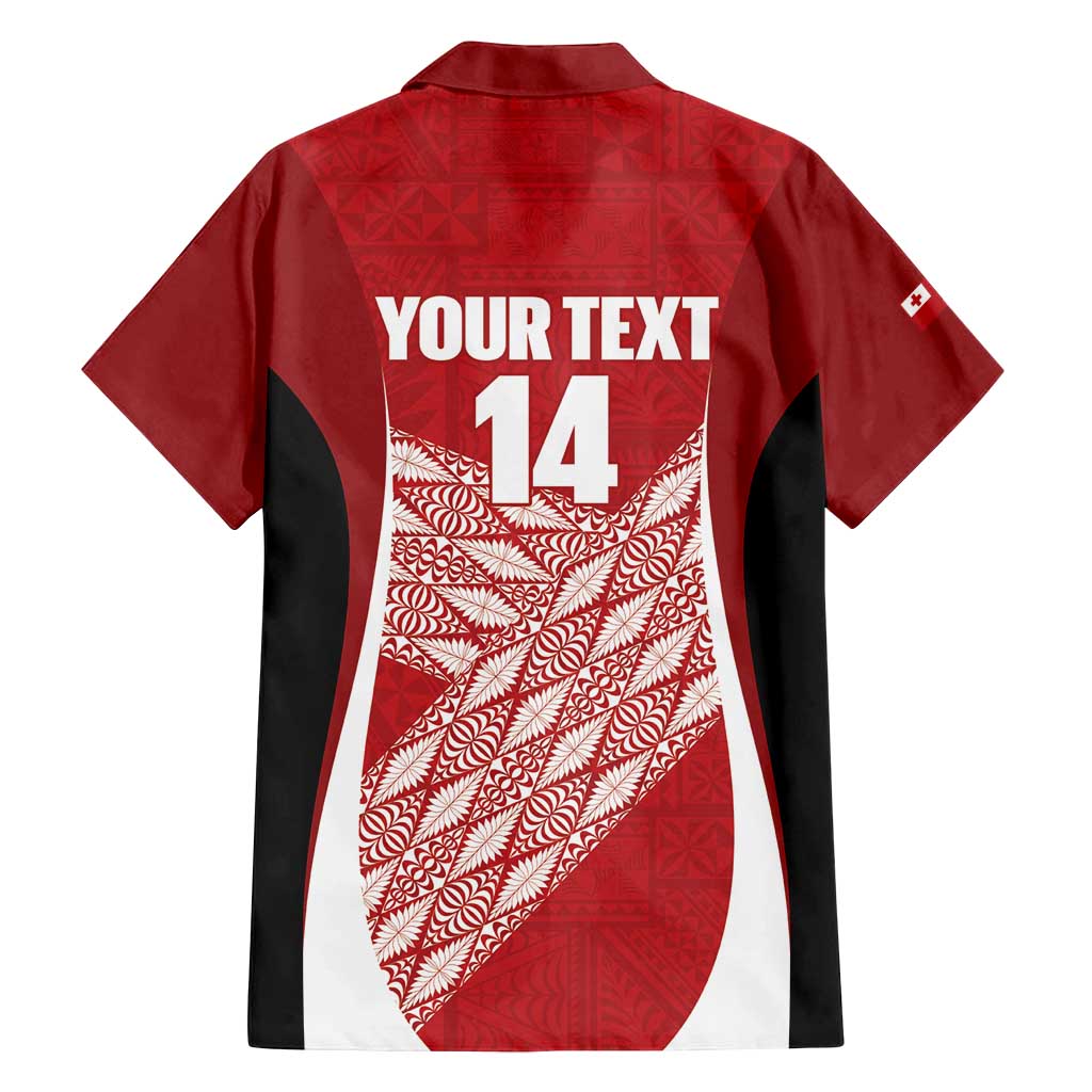 Tonga Rugby Custom Family Matching Off Shoulder Maxi Dress and Hawaiian Shirt Go ʻIkale Tahi Go Tongan Tapa Cloth