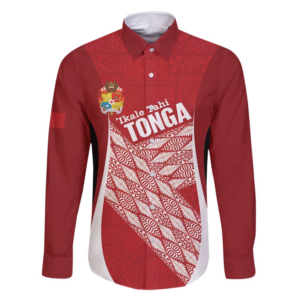 Tonga Rugby Custom Family Matching Off Shoulder Short Dress and Hawaiian Shirt Go ʻIkale Tahi Go Tongan Tapa Cloth