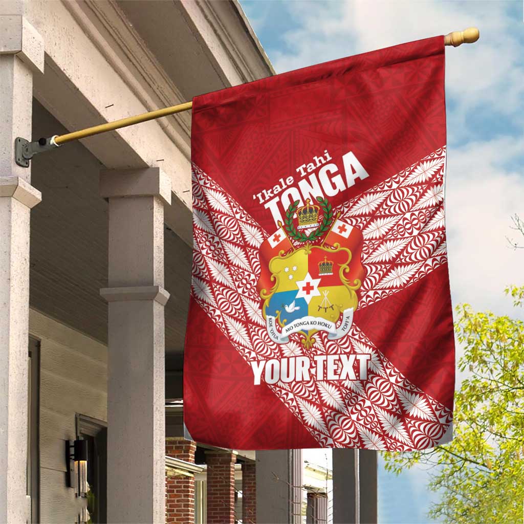 Tonga Rugby Custom Garden Flag Go ʻIkale Tahi Go Tongan Tapa Cloth