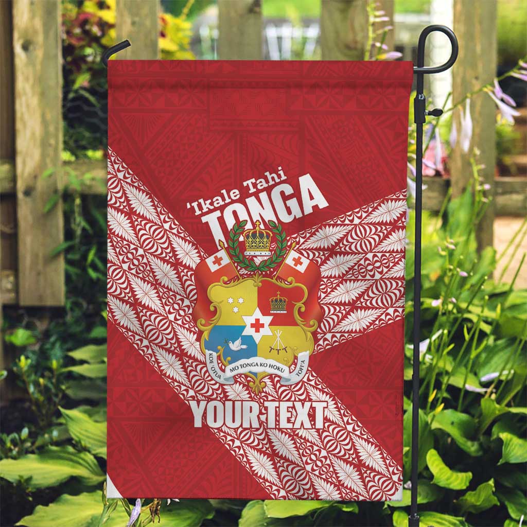 Tonga Rugby Custom Garden Flag Go ʻIkale Tahi Go Tongan Tapa Cloth