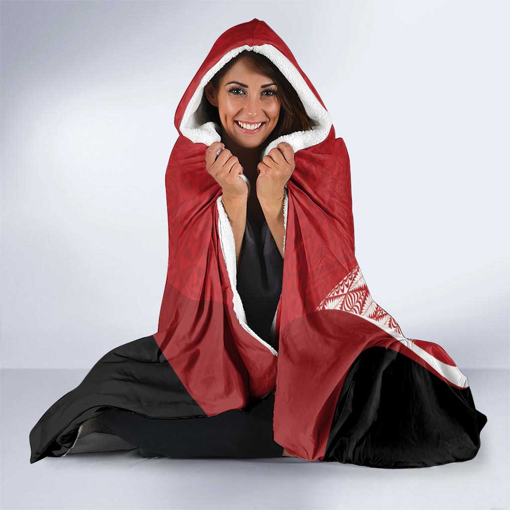 Tonga Rugby Custom Hooded Blanket Go ʻIkale Tahi Go Tongan Tapa Cloth LT14 - Polynesian Pride