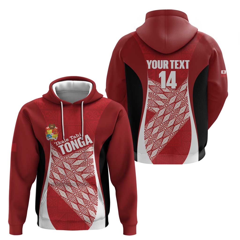 Tonga Rugby Custom Hoodie Go ʻIkale Tahi Go Tongan Tapa Cloth