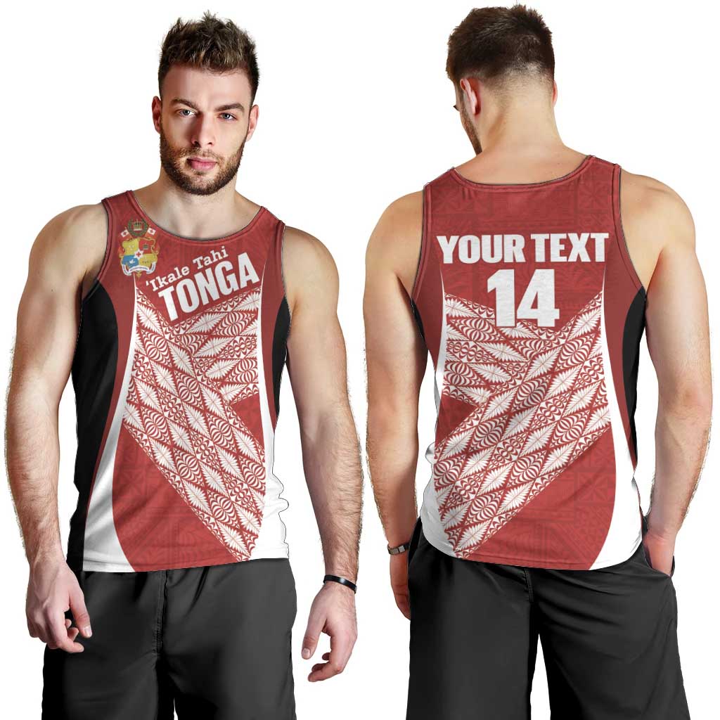 Tonga Rugby Custom Men Tank Top Go ʻIkale Tahi Go Tongan Tapa Cloth LT14 - Polynesian Pride