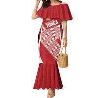 Tonga Rugby Custom Mermaid Dress Go ʻIkale Tahi Go Tongan Tapa Cloth