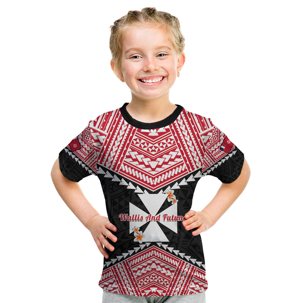 29 July Wallis And Futuna Territory Day Kid T Shirt Polynesian Tribal Pattern LT14 Red - Polynesian Pride