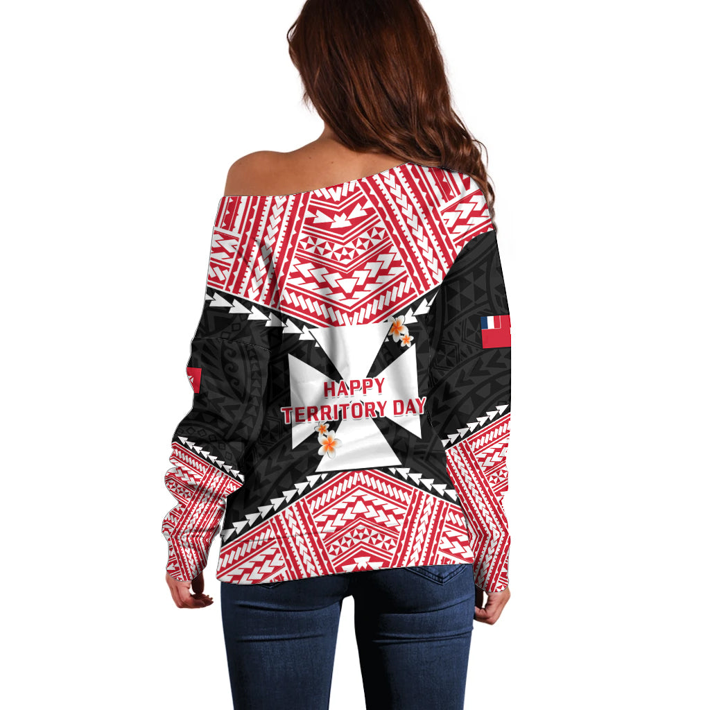 29 July Wallis And Futuna Territory Day Off Shoulder Sweater Polynesian Tribal Pattern LT14 - Polynesian Pride