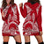 Polynesian Pride Hawaii Hoodie Dress Hawaiian Tribal Honu Red Version LT14 - Polynesian Pride