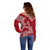 Polynesian Pride Hawaii Off Shoulder Sweater Hawaiian Tribal Honu Red Version LT14 - Polynesian Pride