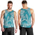 Polynesian Pride Hawaii Men Tank Top Hawaiian Tribal Honu Turquoise Version LT14 - Polynesian Pride