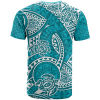 Polynesian Pride Hawaii T Shirt Hawaiian Tribal Honu Turquoise Version LT14 - Polynesian Pride