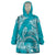 Polynesian Pride Hawaii Wearable Blanket Hoodie Hawaiian Tribal Honu Turquoise Version LT14 One Size Turquoise - Polynesian Pride