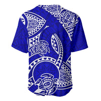 Polynesian Pride Hawaii Baseball Jersey Hawaiian Tribal Honu Blue Version LT14 - Polynesian Pride