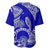 Polynesian Pride Hawaii Baseball Jersey Hawaiian Tribal Honu Blue Version LT14 - Polynesian Pride