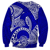 Polynesian Pride Hawaii Sweatshirt Hawaiian Tribal Honu Blue Version LT14 - Polynesian Pride