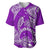 Polynesian Pride Hawaii Baseball Jersey Hawaiian Tribal Honu Purple Version LT14 Purple - Polynesian Pride