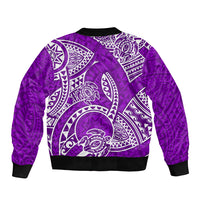 Polynesian Pride Hawaii Bomber Jacket Hawaiian Tribal Honu Purple Version LT14 - Polynesian Pride