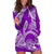 Polynesian Pride Hawaii Hoodie Dress Hawaiian Tribal Honu Purple Version LT14 Purple - Polynesian Pride