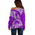 Polynesian Pride Hawaii Off Shoulder Sweater Hawaiian Tribal Honu Purple Version LT14 - Polynesian Pride