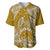 Polynesian Pride Hawaii Baseball Jersey Hawaiian Tribal Honu Gold Version LT14 Gold - Polynesian Pride