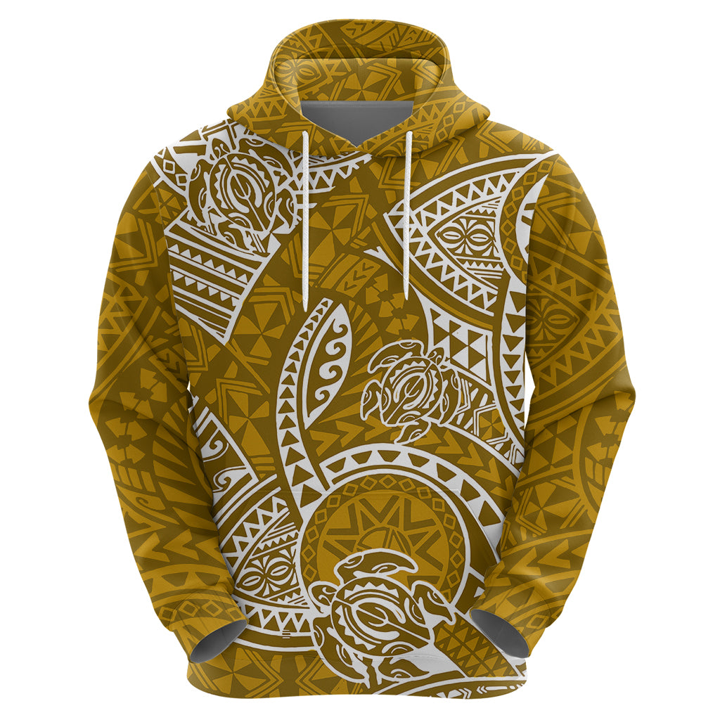 Polynesian Pride Hawaii Hoodiean Tribal Honu Gold Version LT14 - Polynesian Pride