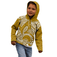 Polynesian Pride Hawaii Kid Hoodie Hawaiian Tribal Honu Gold Version LT14 - Polynesian Pride