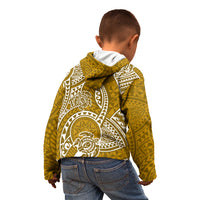 Polynesian Pride Hawaii Kid Hoodie Hawaiian Tribal Honu Gold Version LT14 - Polynesian Pride