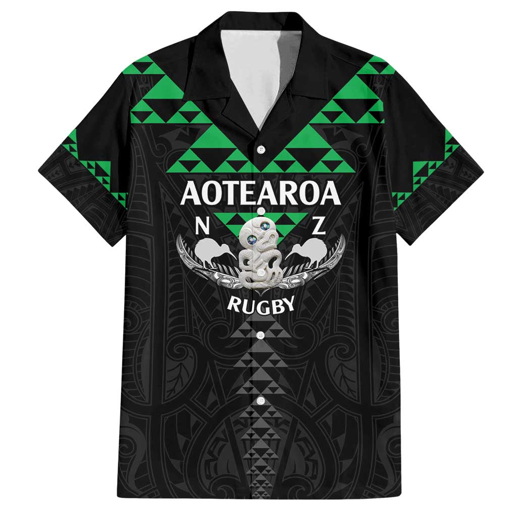Personalised Aotearoa Rugby Family Matching Summer Maxi Dress and Hawaiian Shirt New Zealand Maori Kete Matauranga Pattern
