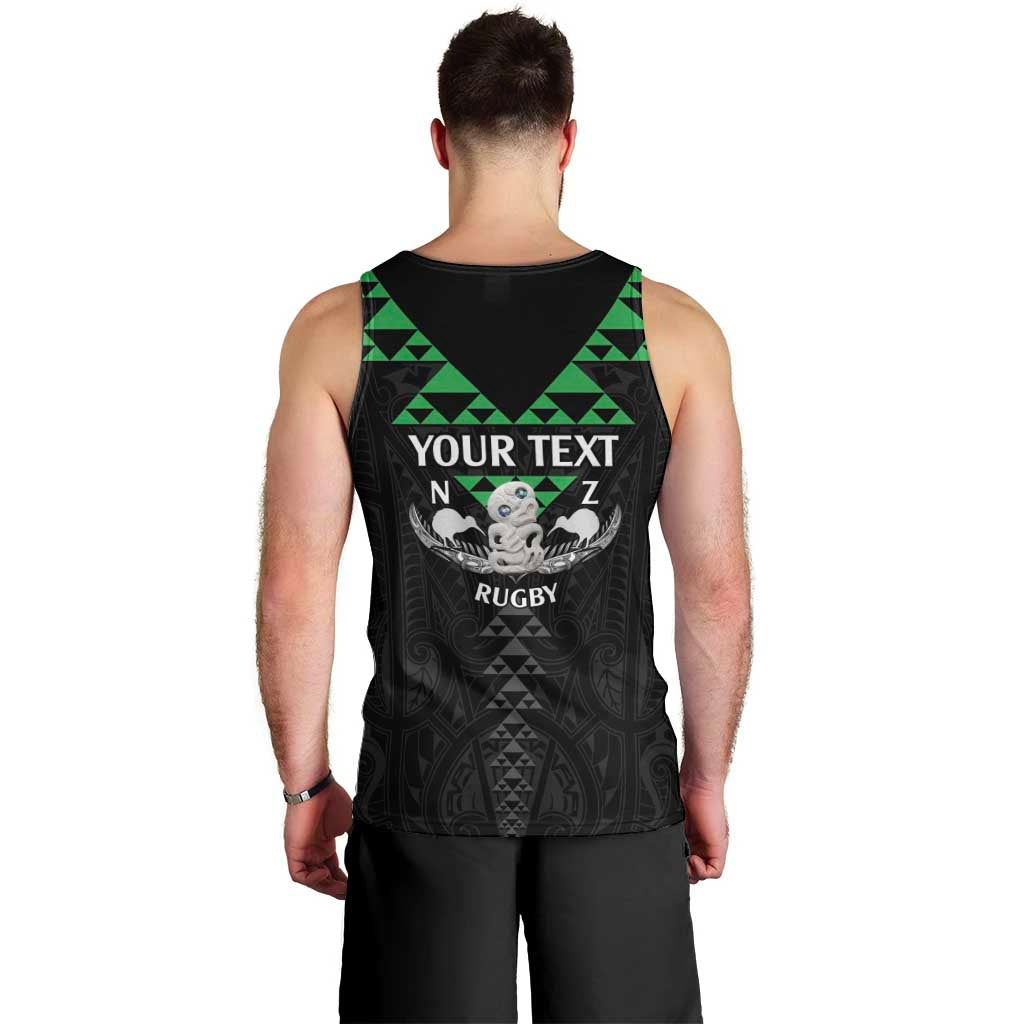 Personalised Aotearoa Rugby Men Tank Top New Zealand Maori Kete Matauranga Pattern