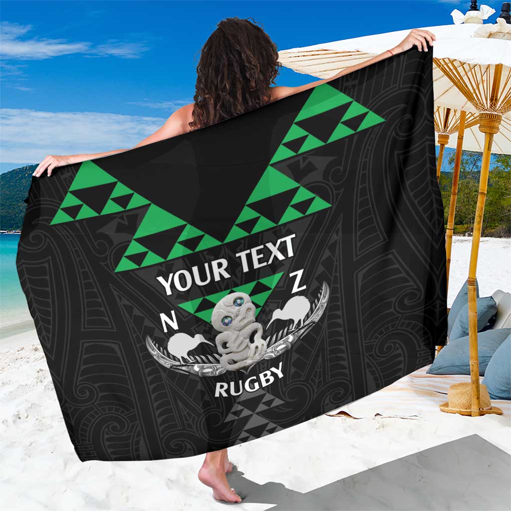 Personalised Aotearoa Rugby Sarong New Zealand Maori Kete Matauranga Pattern