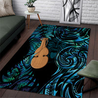 Kotiate New Zealand Area Rug Maori Weapon Paua Shell Haka Fern