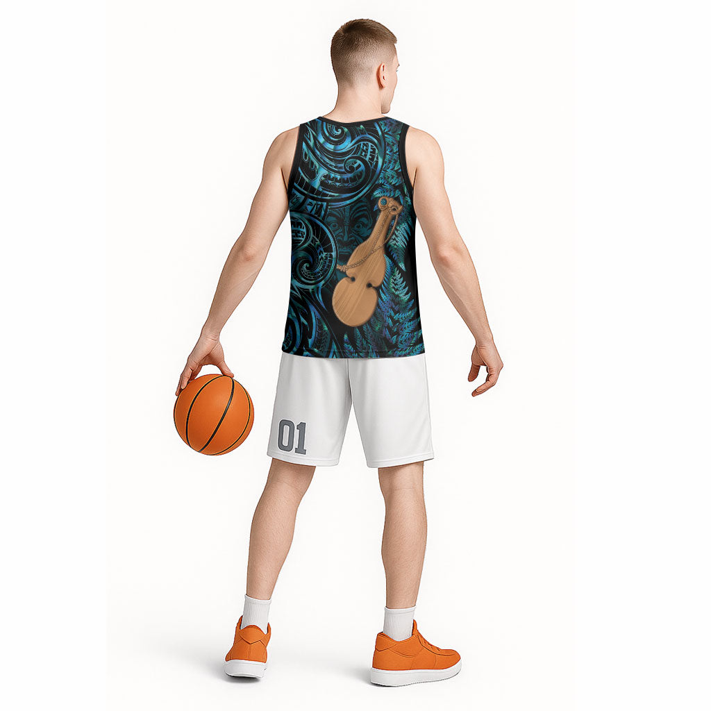 Kotiate New Zealand Basketball Jersey Maori Weapon Paua Shell Haka Fern