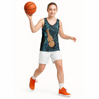 Kotiate New Zealand Basketball Jersey Maori Weapon Paua Shell Haka Fern