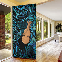 Kotiate New Zealand Door Cover Maori Weapon Paua Shell Haka Fern