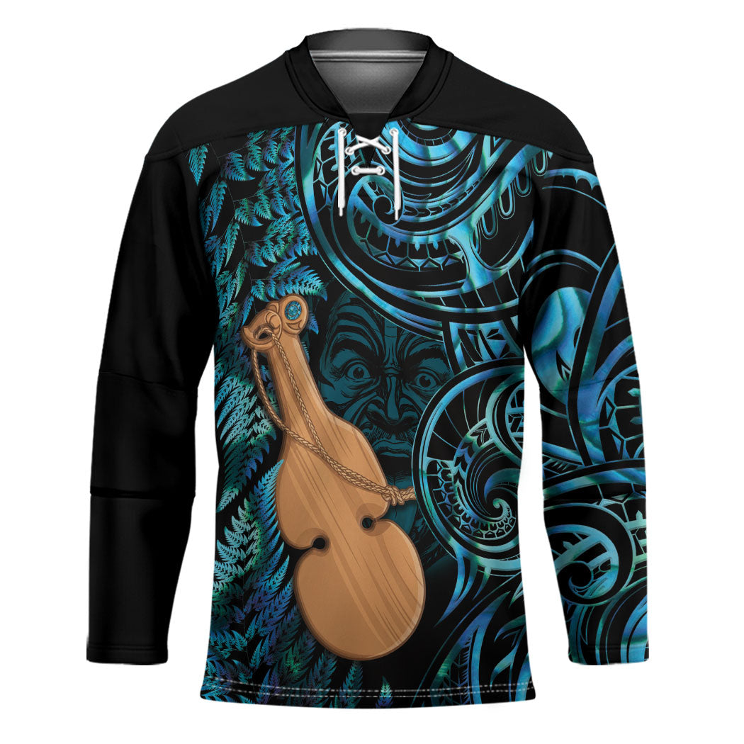 Kotiate New Zealand Hockey Jersey Maori Weapon Paua Shell Haka Fern