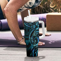 Kotiate New Zealand Tumbler With Handle Maori Weapon Paua Shell Haka Fern