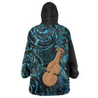 Kotiate New Zealand Wearable Blanket Hoodie Maori Weapon Paua Shell Haka Fern