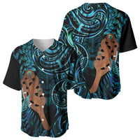 Maripi New Zealand Baseball Jersey Maori Weapon Paua Shell Haka Fern